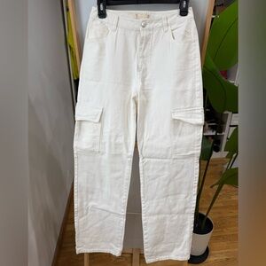 Altar'd State White Cargo Pants 100% cotton